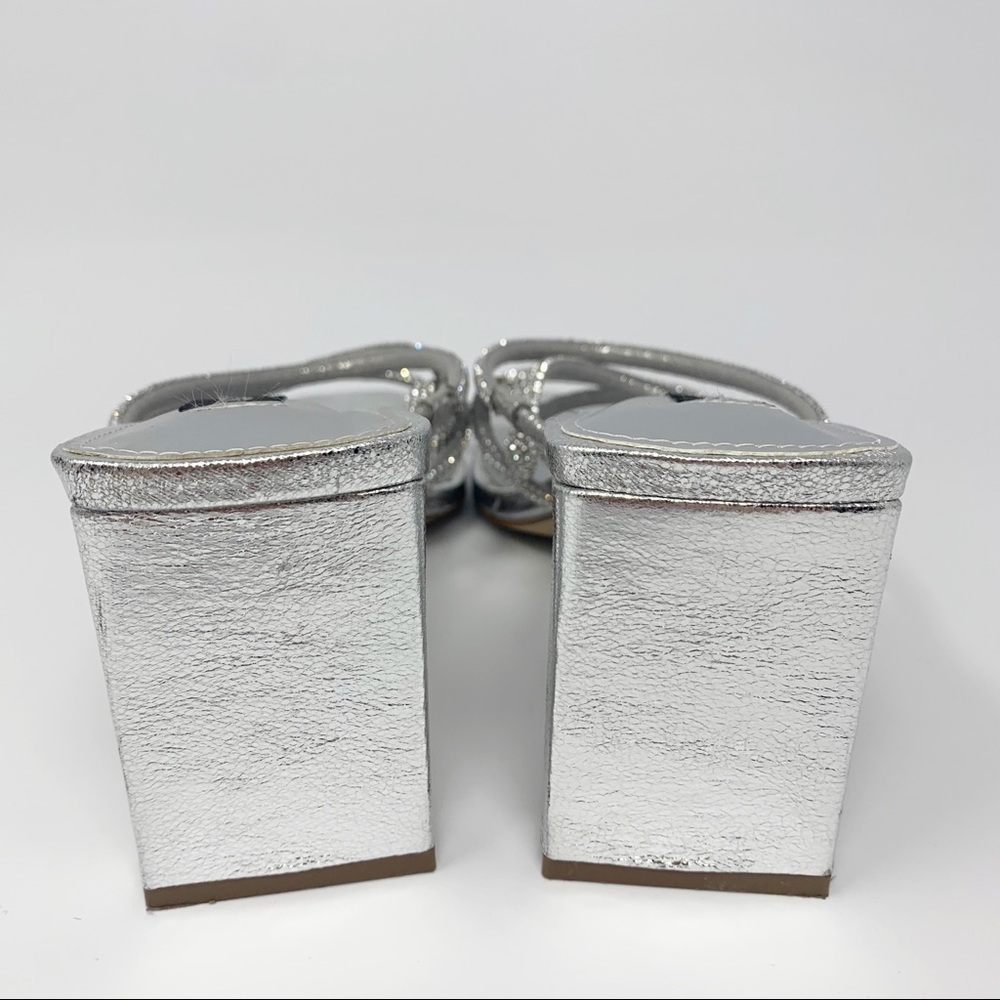 Aqua Rhinestone Sandals - Picture 5 of 7